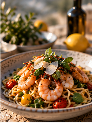 Sagas House-gerecht aan tafel